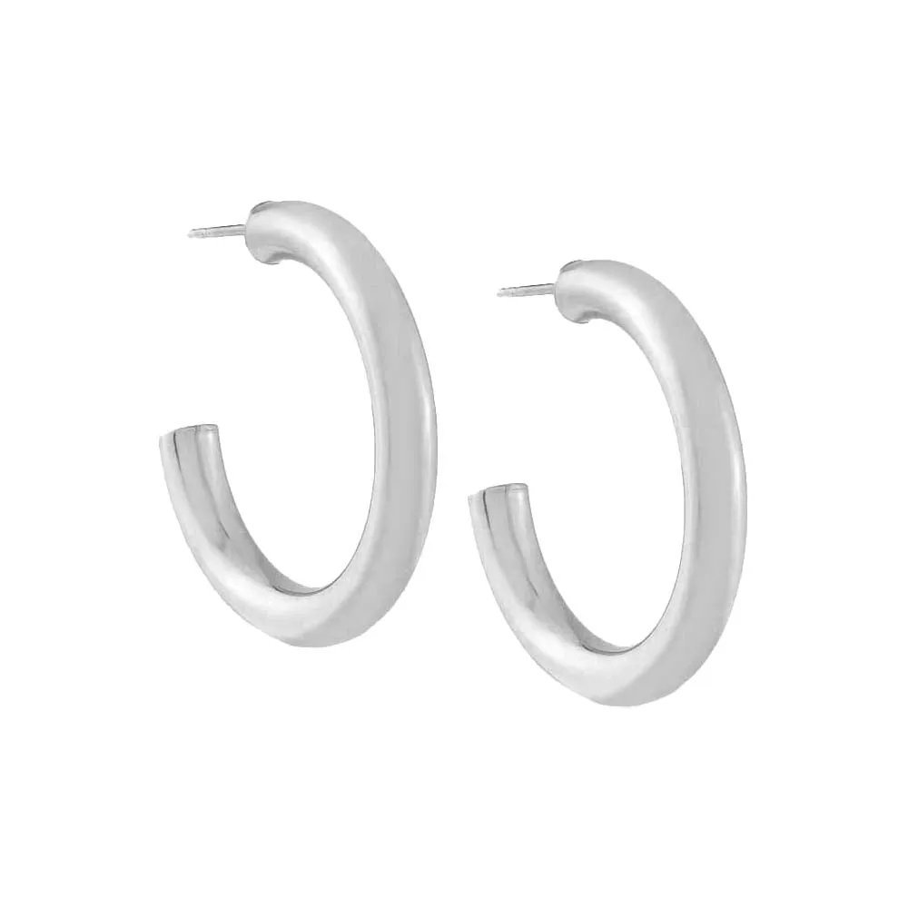Thick Hollow Hoop Earring