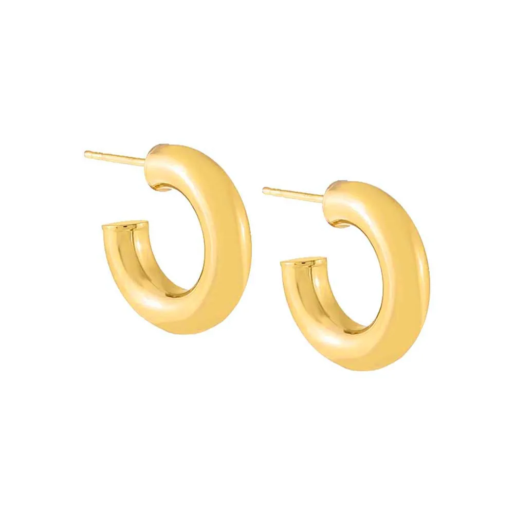 Thick Hollow Hoop Earring