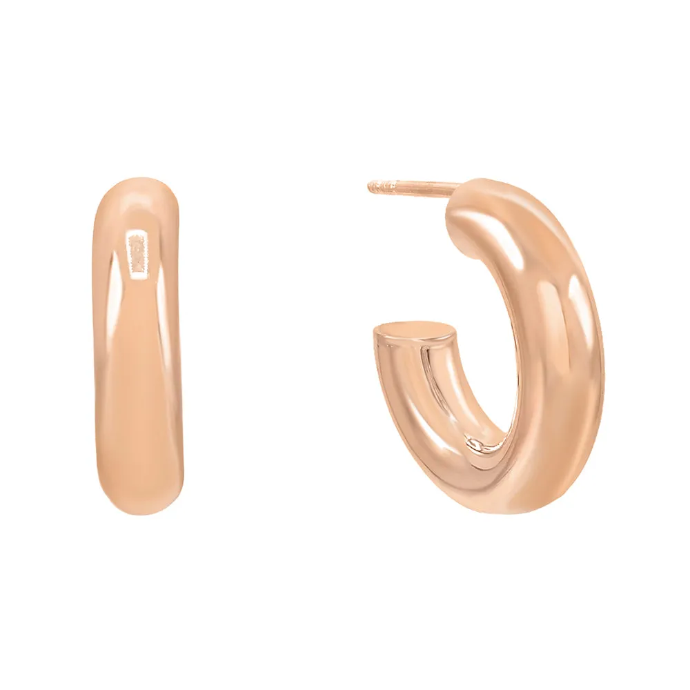 Thick Hollow Hoop Earring