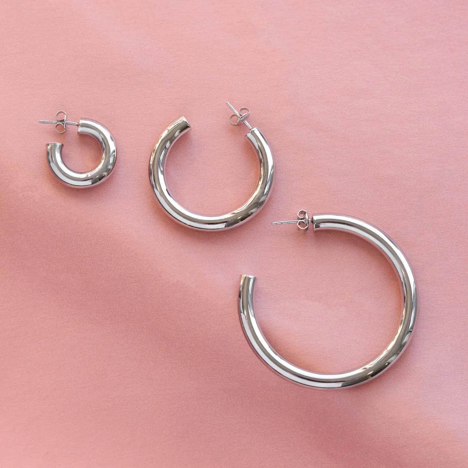 Thick Hollow Hoop Earring