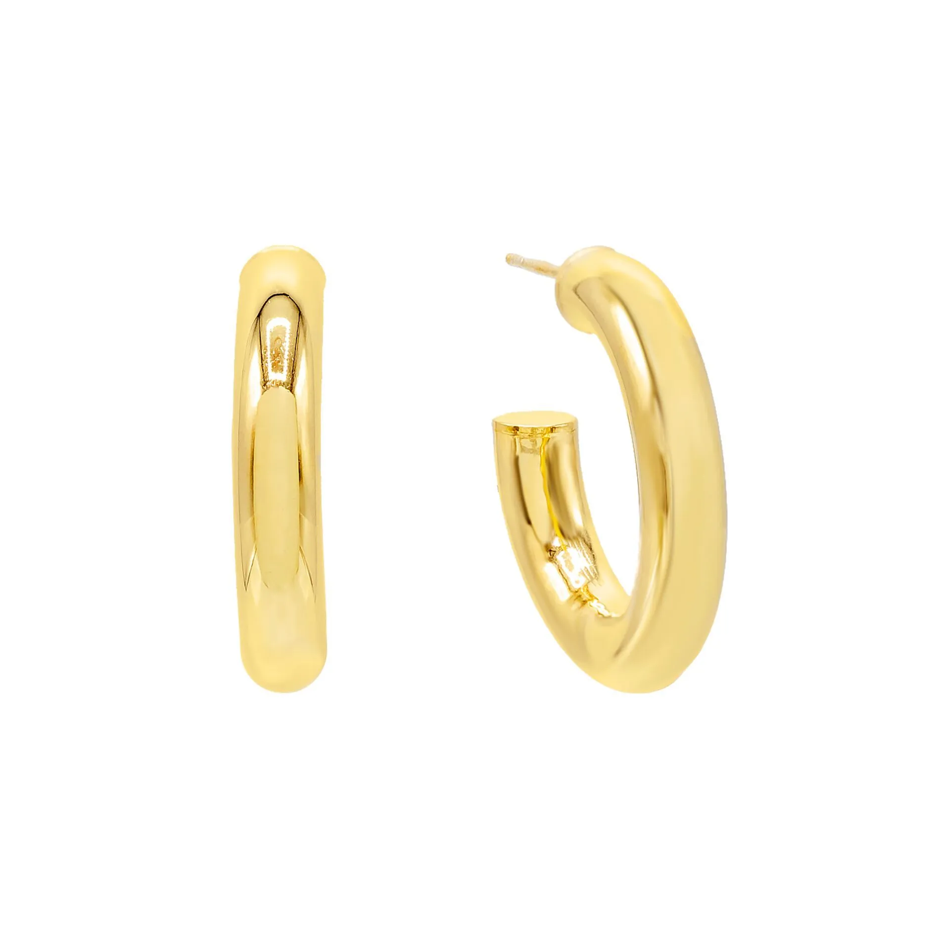 Thick Hollow Hoop Earring