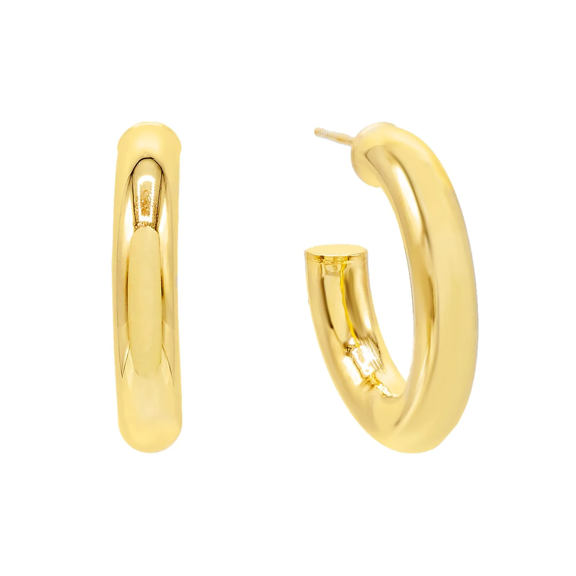 Thick Hollow Hoop Earring