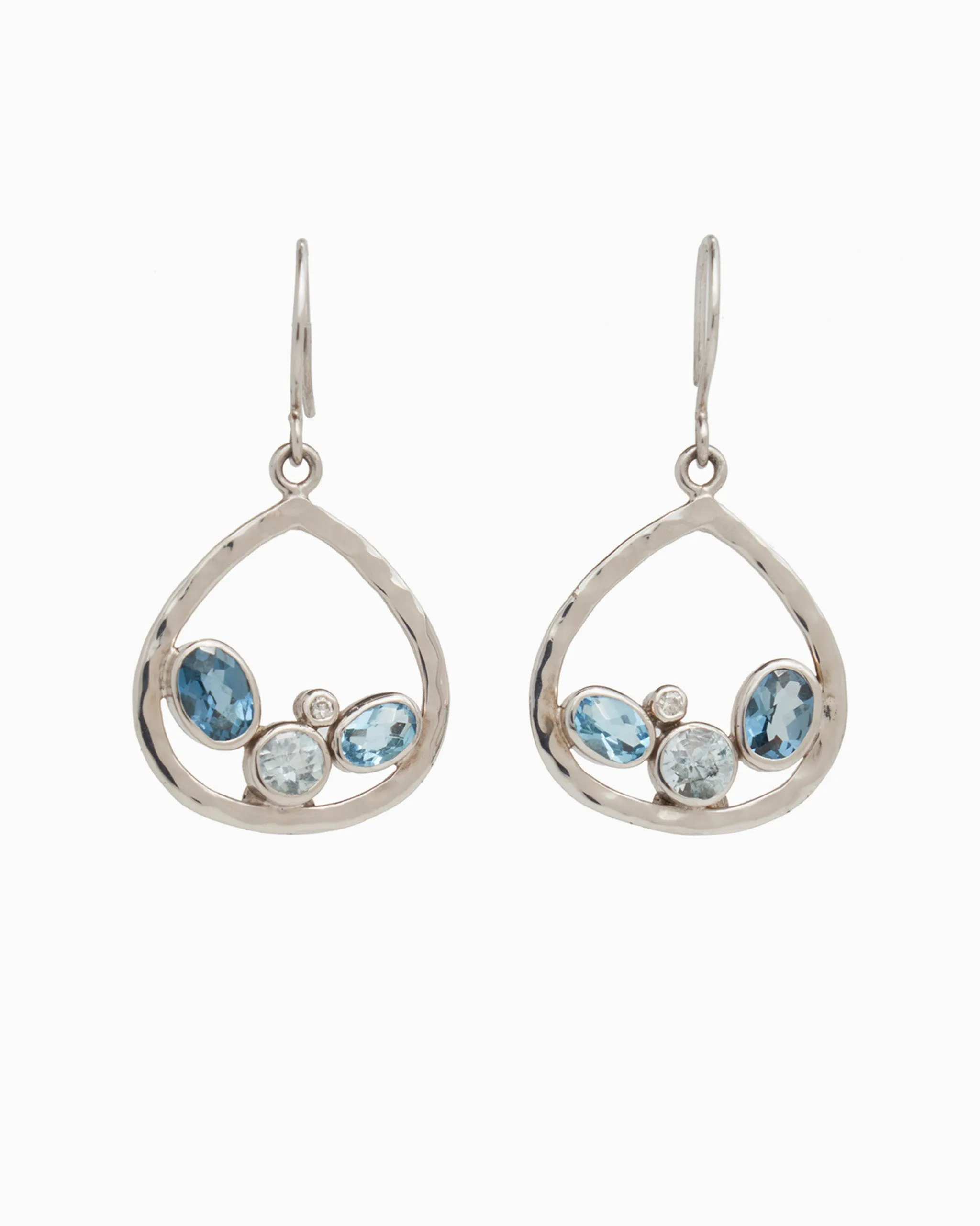 Tides of Treasure Drop Earrings - London Blue Topaz/Hampton Blue Topaz/Blue Topaz/White Zircon