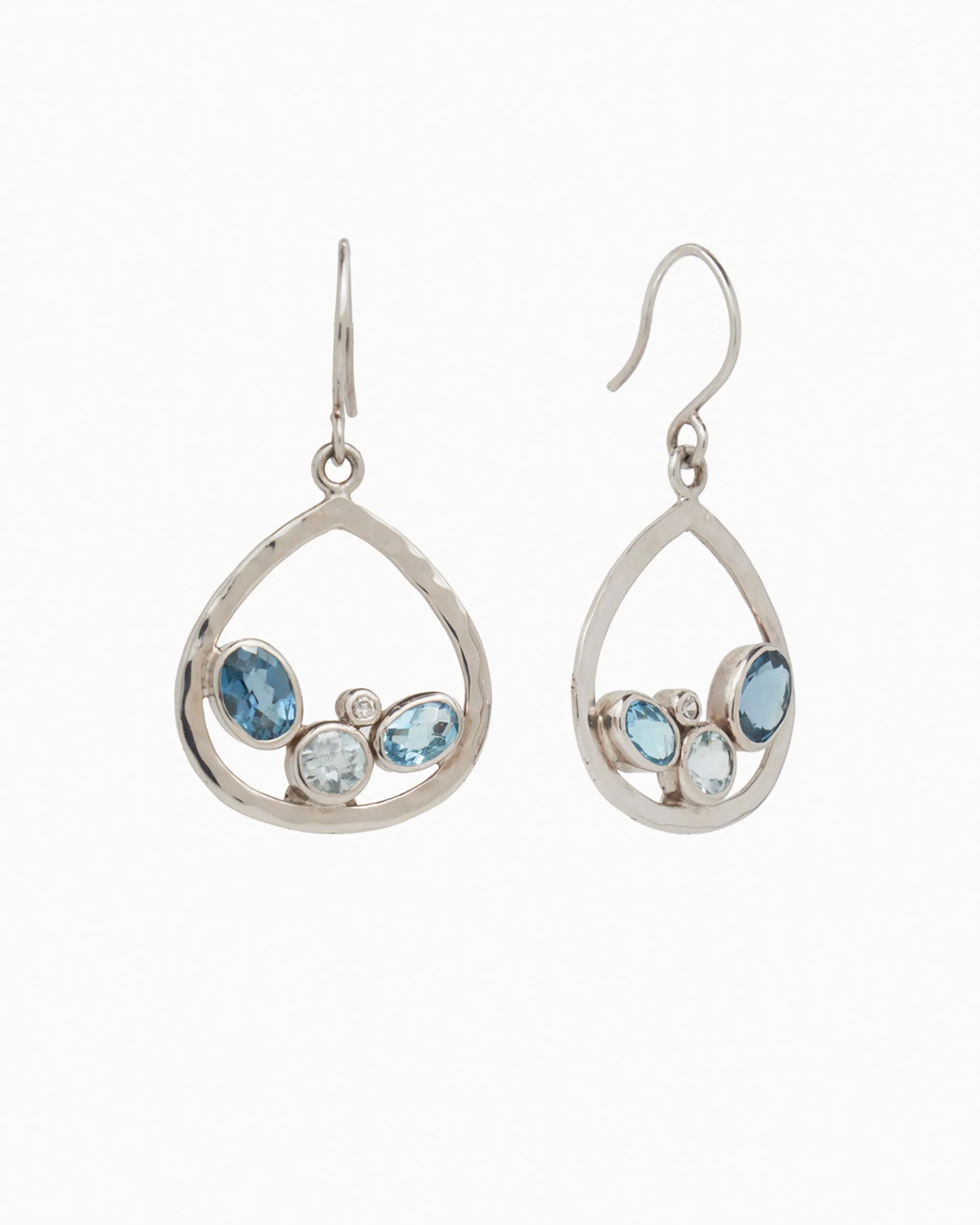 Tides of Treasure Drop Earrings - London Blue Topaz/Hampton Blue Topaz/Blue Topaz/White Zircon