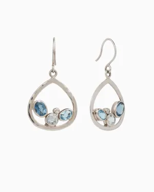Tides of Treasure Drop Earrings - London Blue Topaz/Hampton Blue Topaz/Blue Topaz/White Zircon