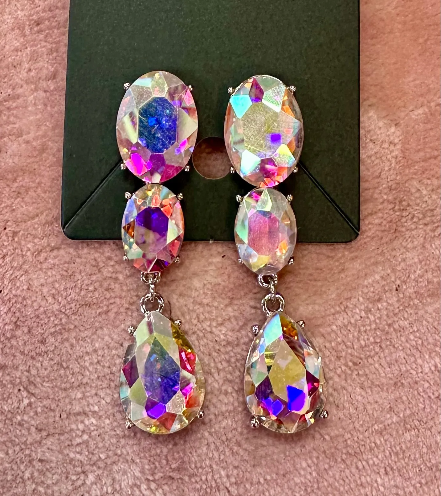 Tiered Iridescent Earrings