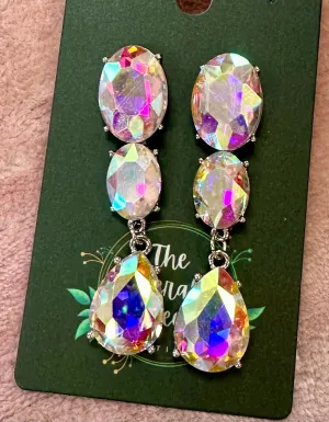 Tiered Iridescent Earrings