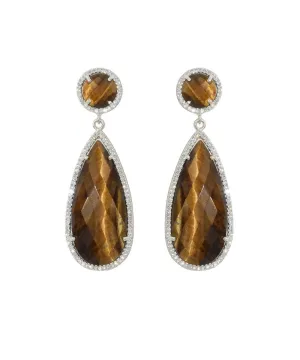 Tigers Eye Drop Earrings