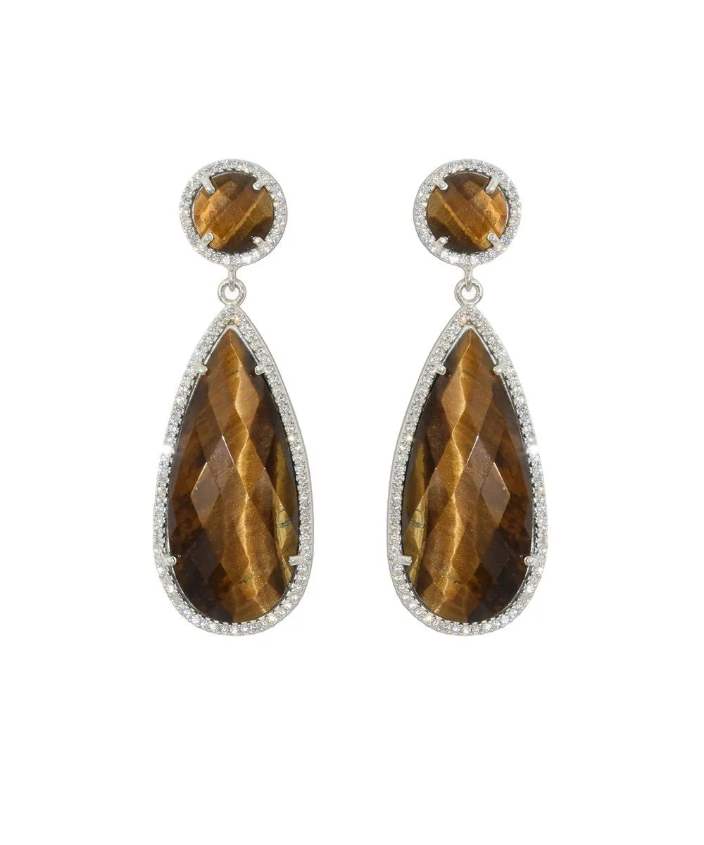 Tigers Eye Drop Earrings