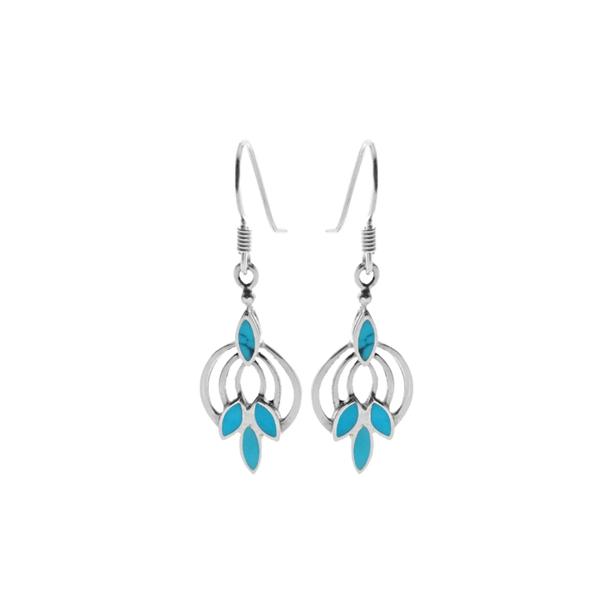 Tilly art nouveau style turquoise earrings