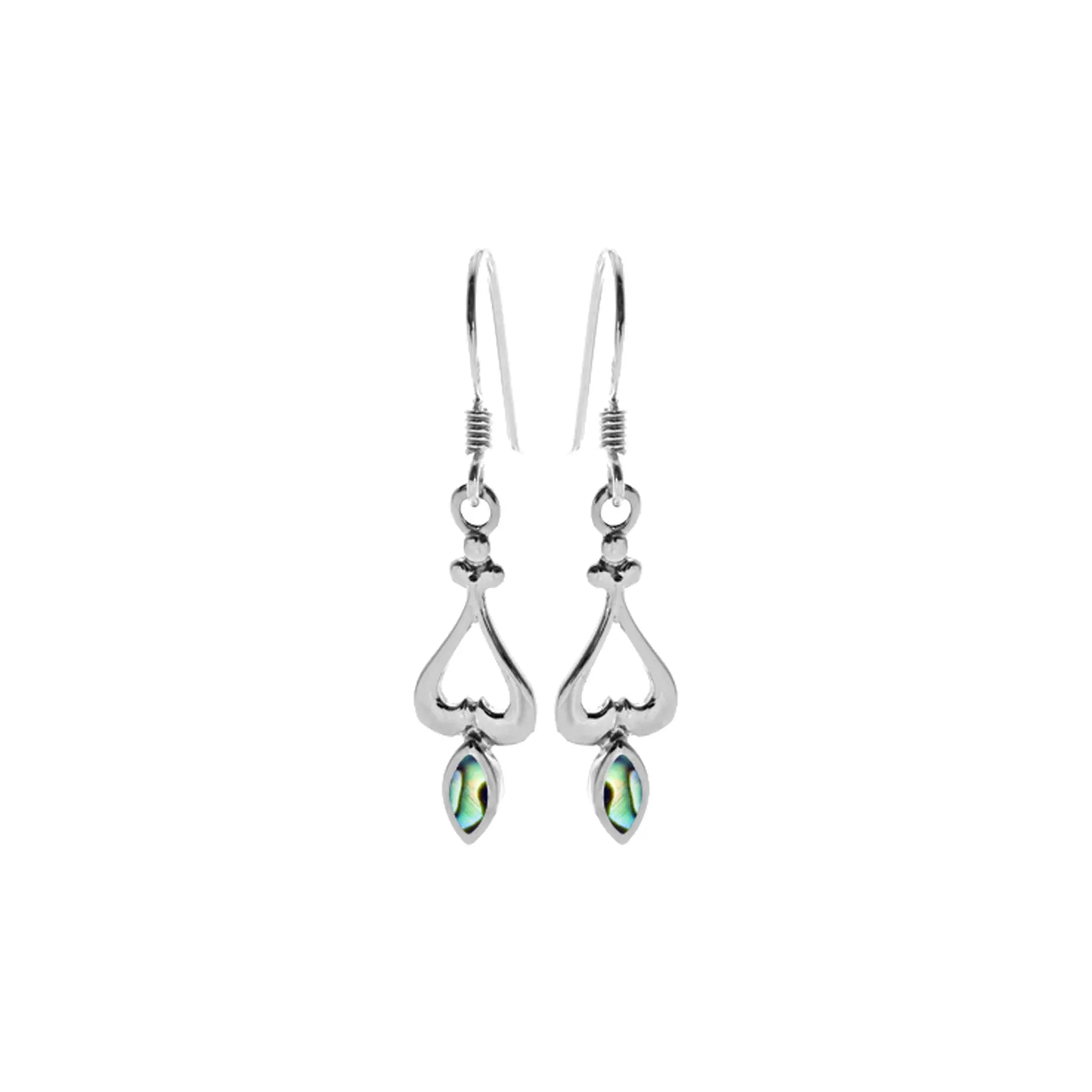 Tilly spade paua shell earrings