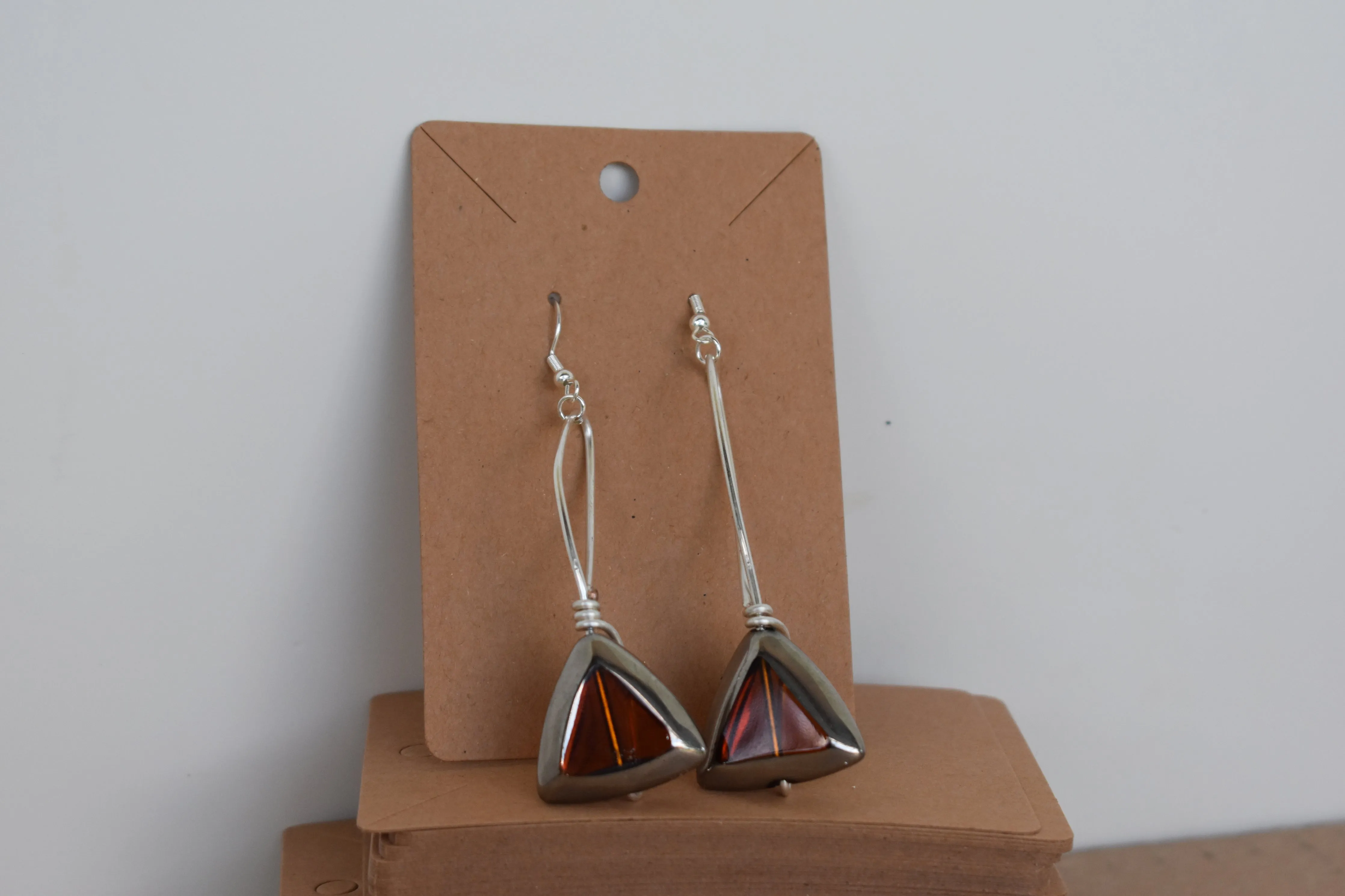 Topaz Triangle Earrings
