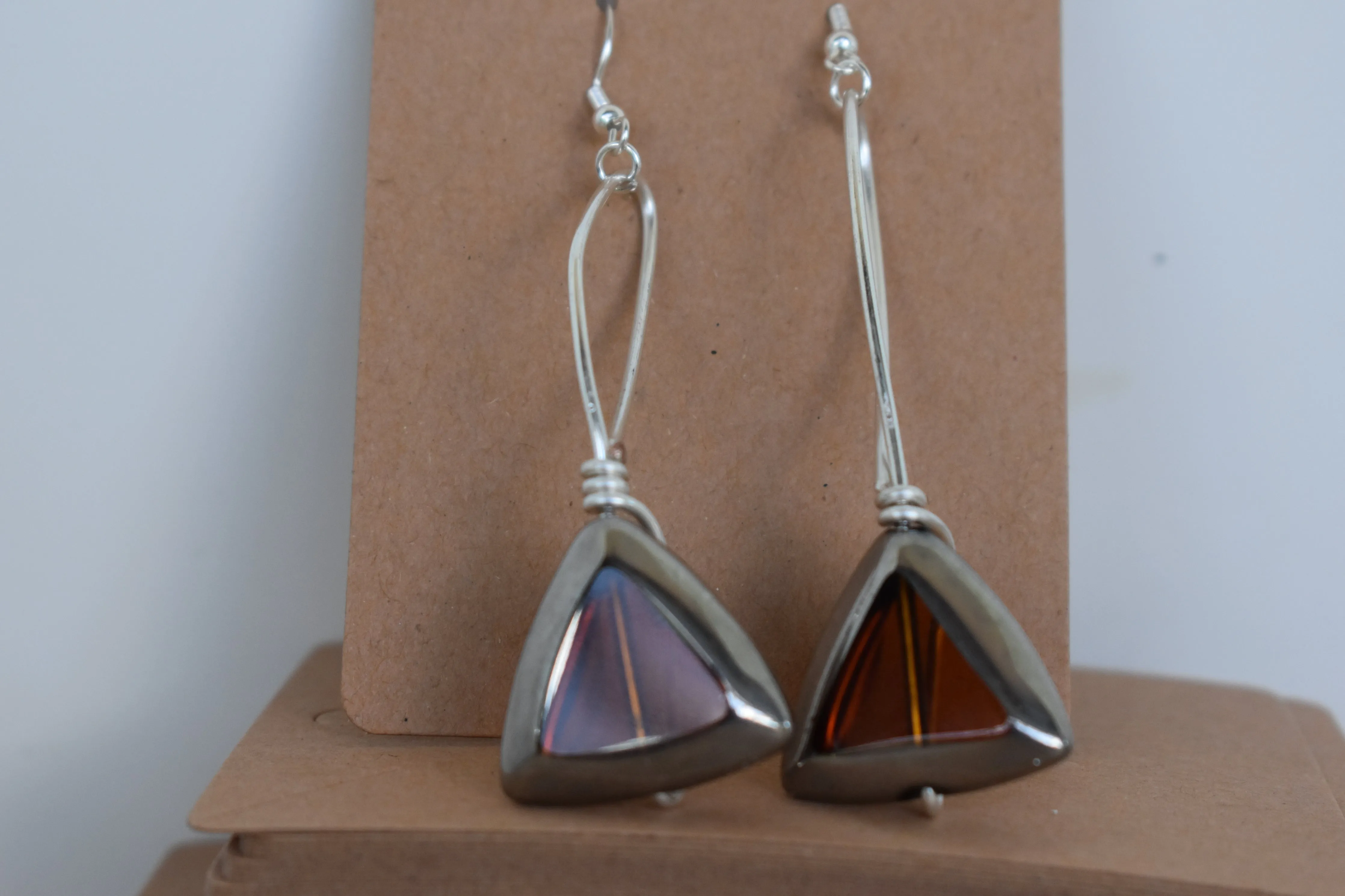 Topaz Triangle Earrings