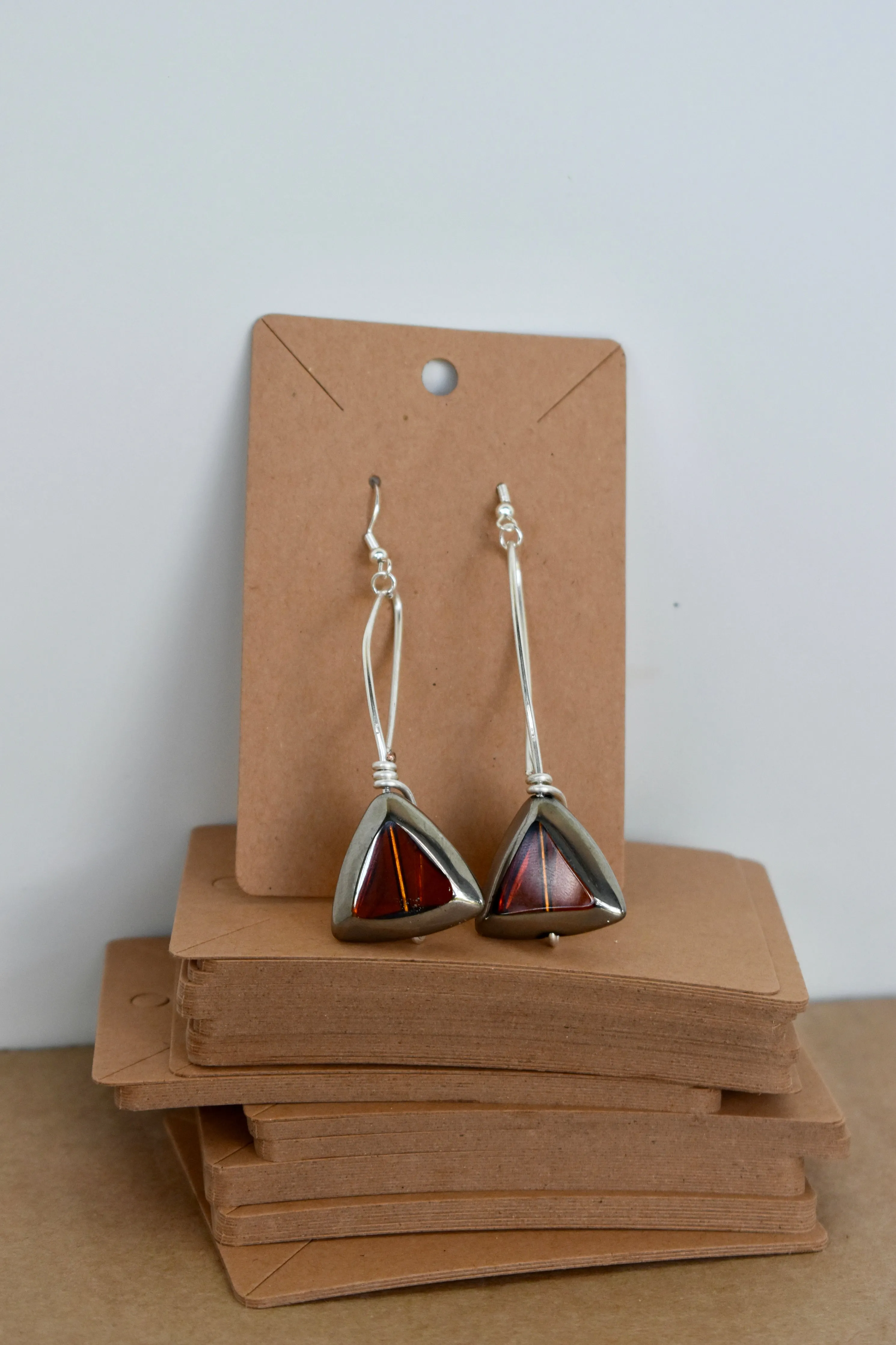 Topaz Triangle Earrings