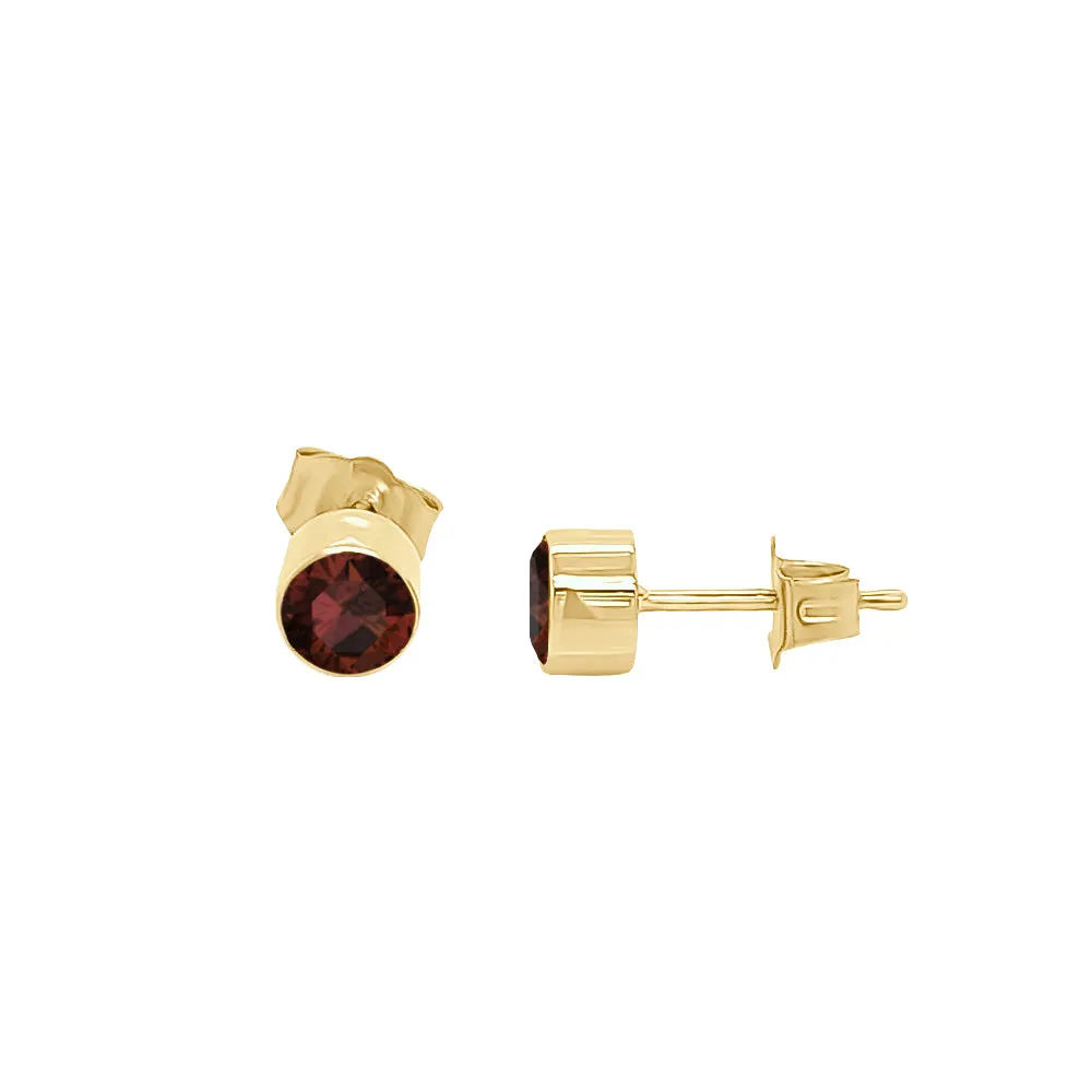 Trillion Shape Gemstone & 0.04Ct Diamond Mismatched Earring Set in 14K Gold