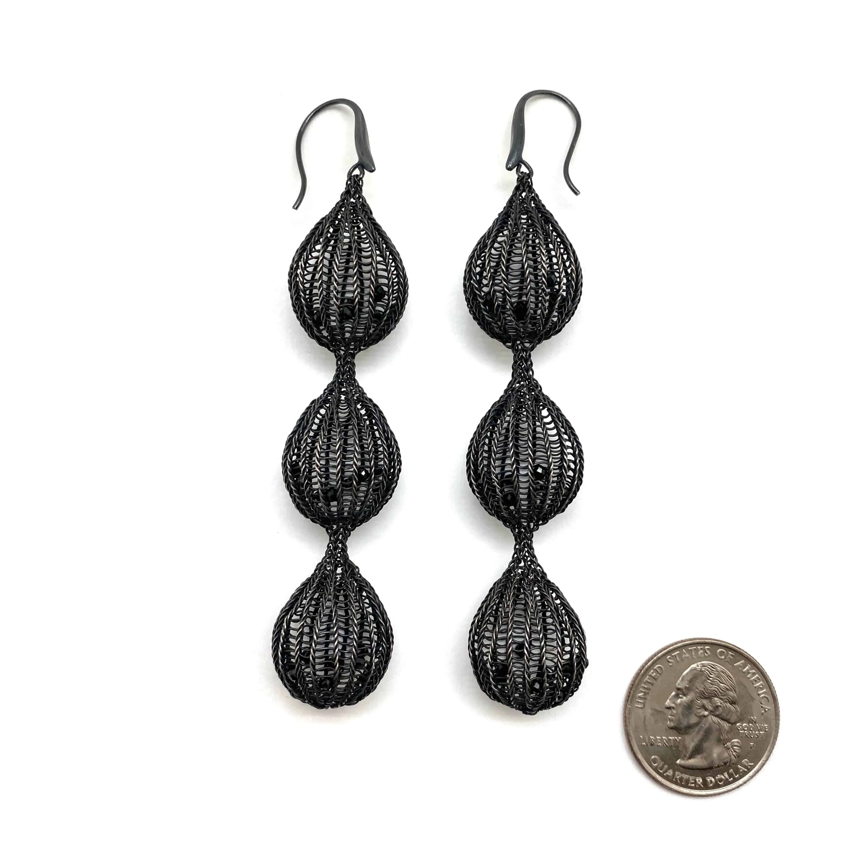 Triple Drop Crochet Earrings