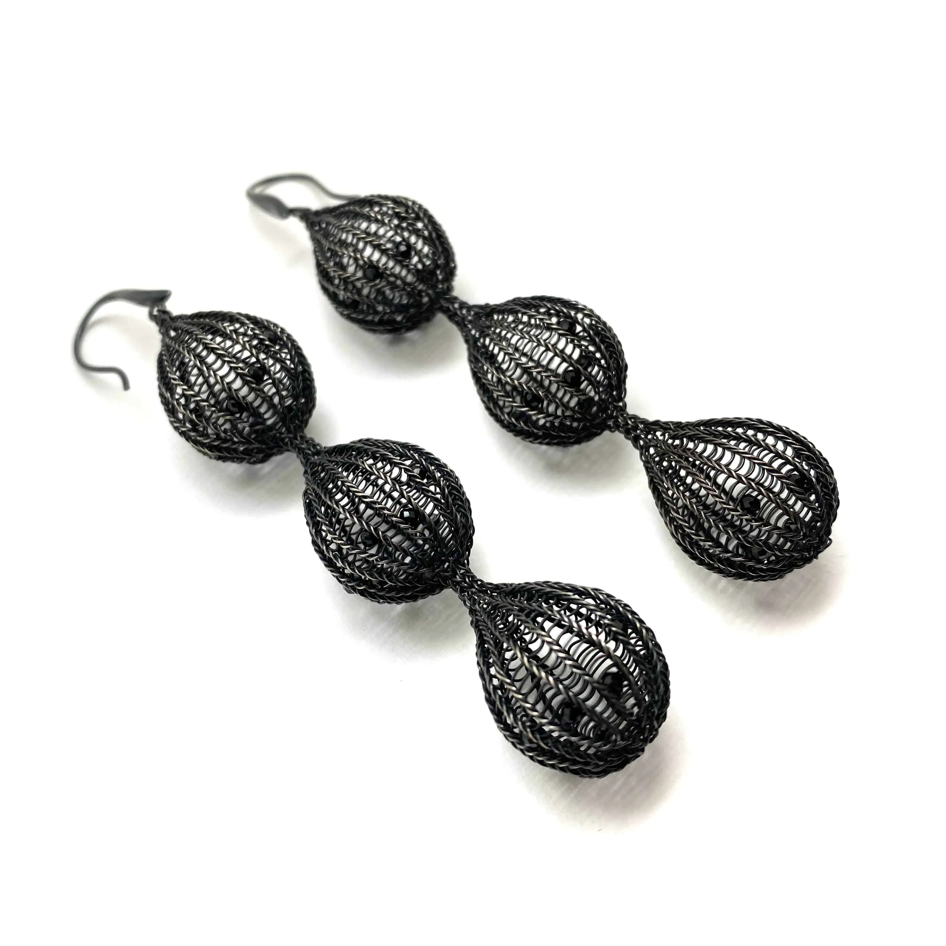 Triple Drop Crochet Earrings