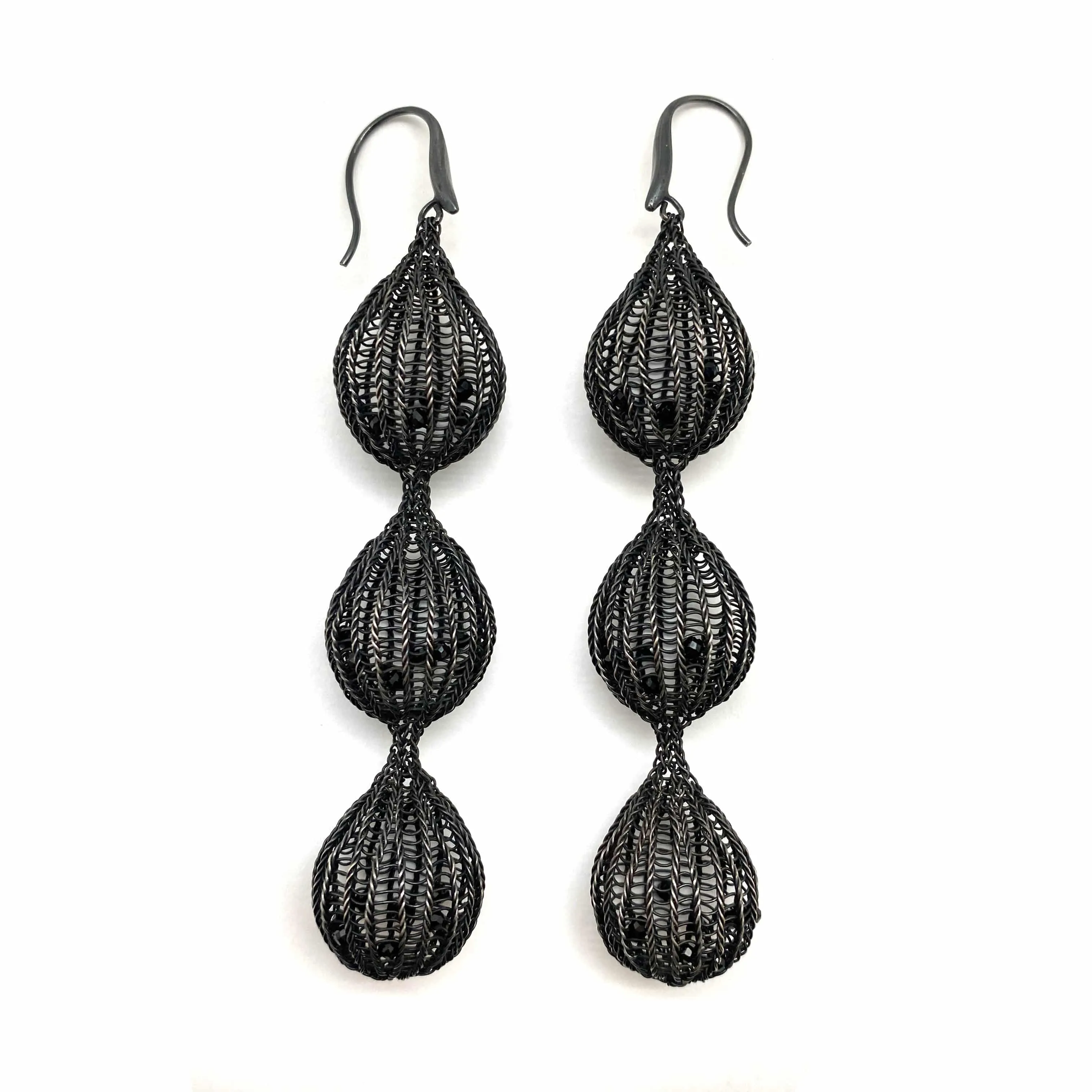 Triple Drop Crochet Earrings