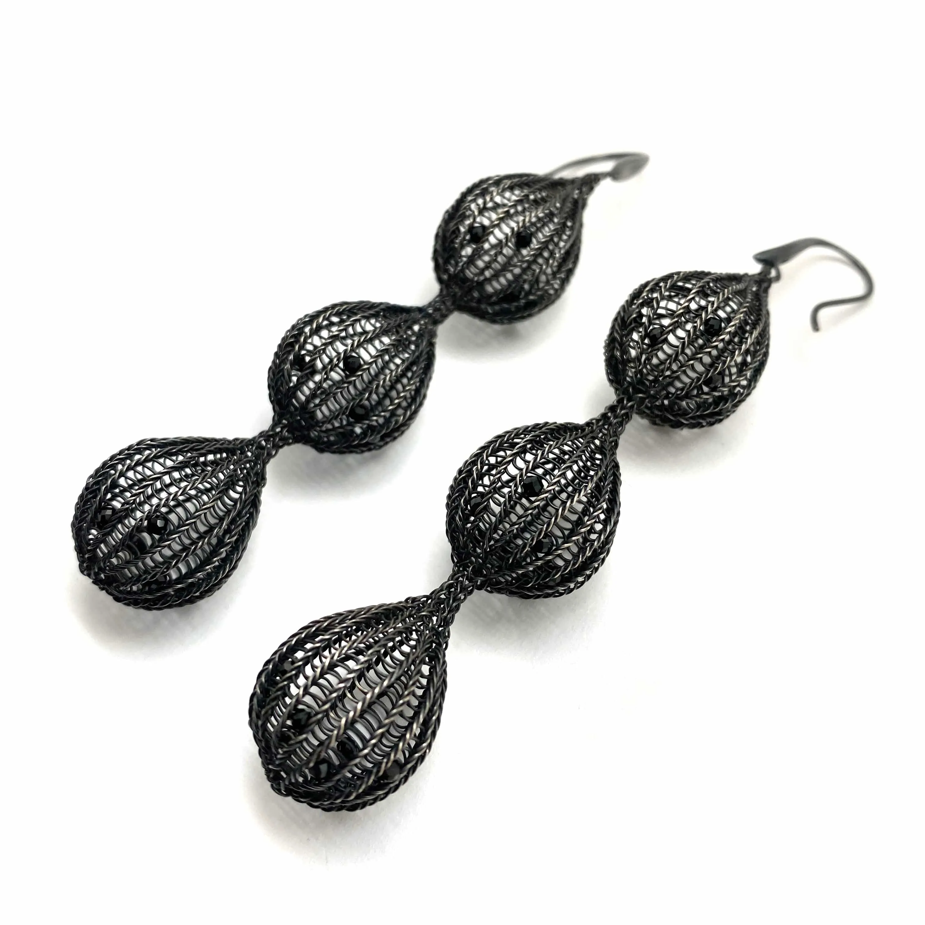 Triple Drop Crochet Earrings