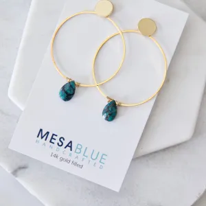 Turquoise Hoop Earrings