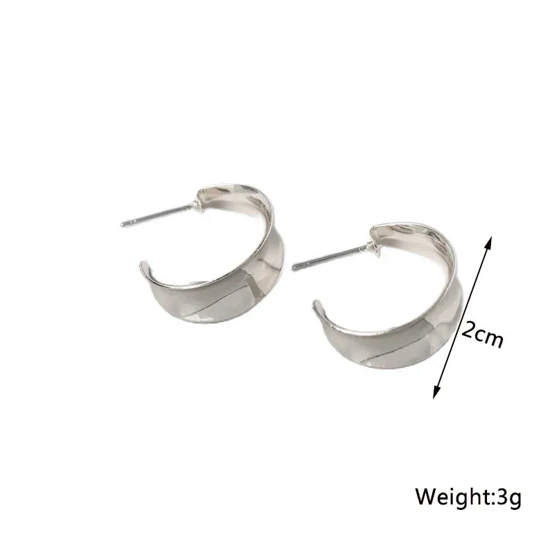 Twist Stud Earrings Gold Color Metal Women Earrings Rotating Spiral Unusual Earrings for Ladies European Jewelry