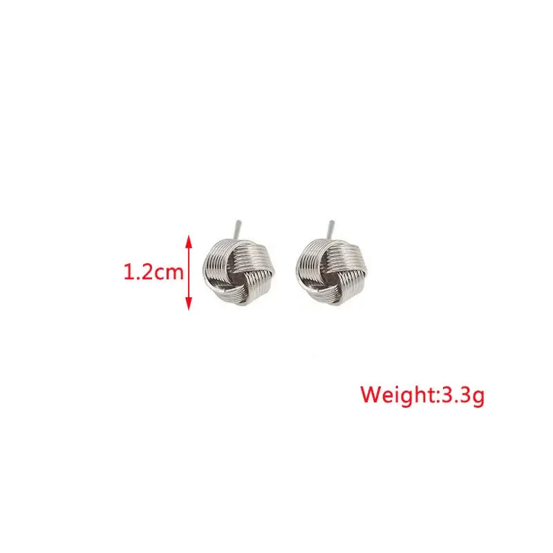 Twist Stud Earrings Gold Color Metal Women Earrings Rotating Spiral Unusual Earrings for Ladies European Jewelry