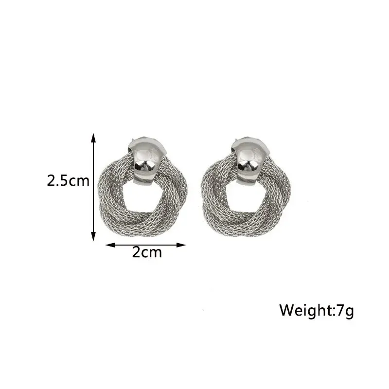 Twist Stud Earrings Gold Color Metal Women Earrings Rotating Spiral Unusual Earrings for Ladies European Jewelry