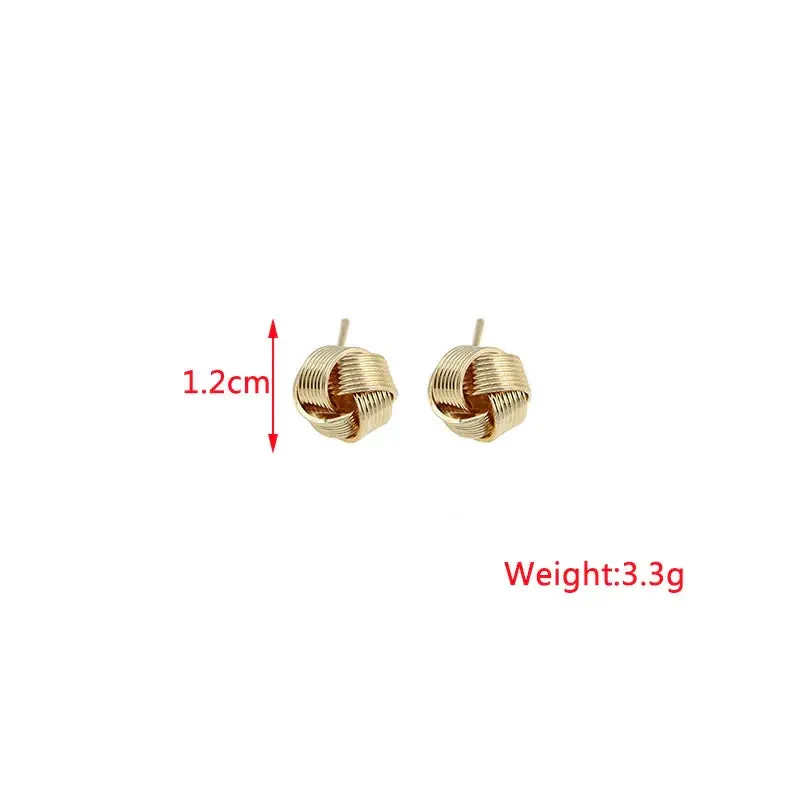 Twist Stud Earrings Gold Color Metal Women Earrings Rotating Spiral Unusual Earrings for Ladies European Jewelry