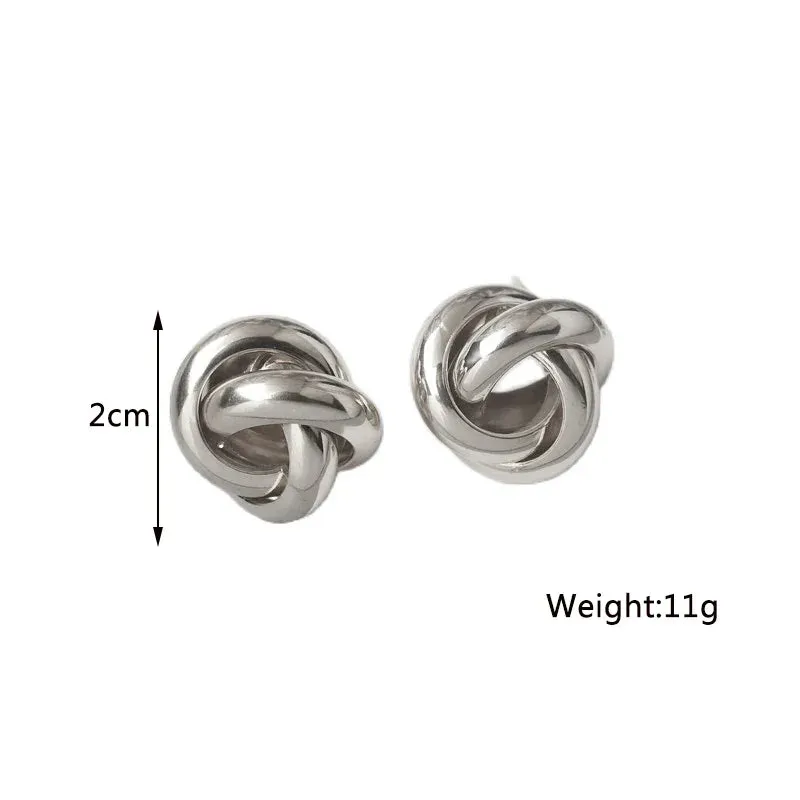 Twist Stud Earrings Gold Color Metal Women Earrings Rotating Spiral Unusual Earrings for Ladies European Jewelry
