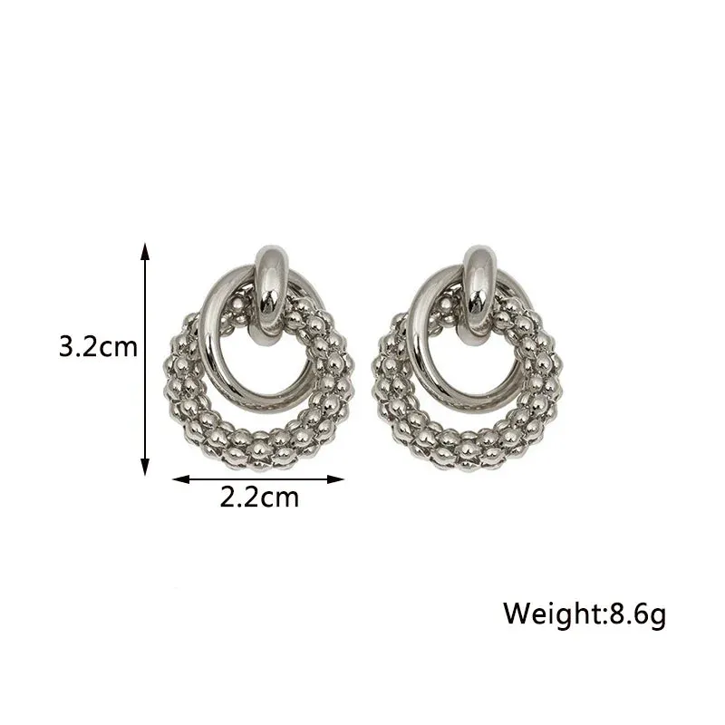 Twist Stud Earrings Gold Color Metal Women Earrings Rotating Spiral Unusual Earrings for Ladies European Jewelry