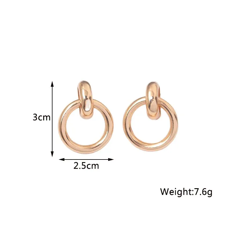 Twist Stud Earrings Gold Color Metal Women Earrings Rotating Spiral Unusual Earrings for Ladies European Jewelry