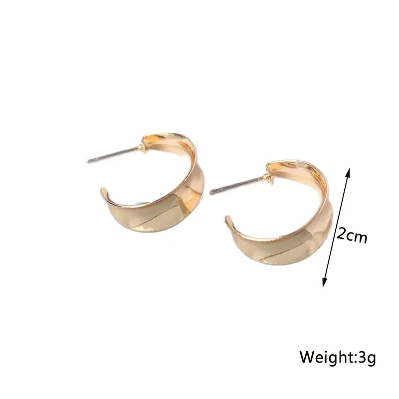 Twist Stud Earrings Gold Color Metal Women Earrings Rotating Spiral Unusual Earrings for Ladies European Jewelry
