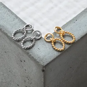 Twisted Ribbed Drop Earring