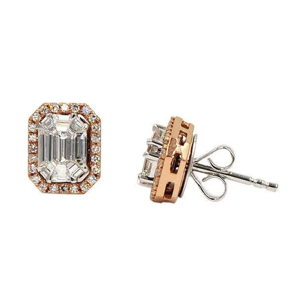 VDER96i - Diamond Emerald Earrings