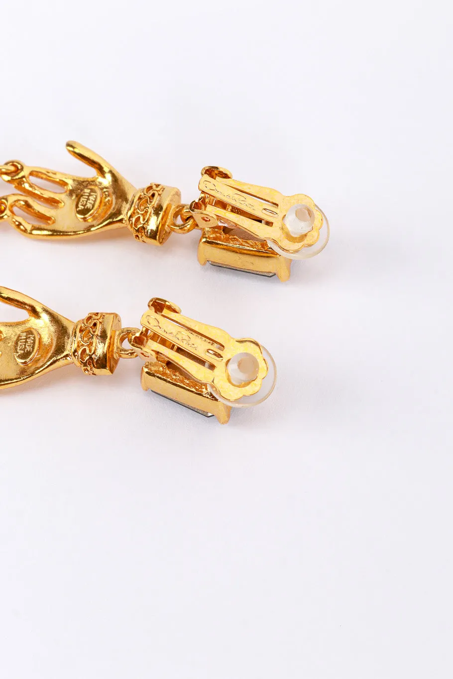 Victoriana Hand Charm Drop Earrings