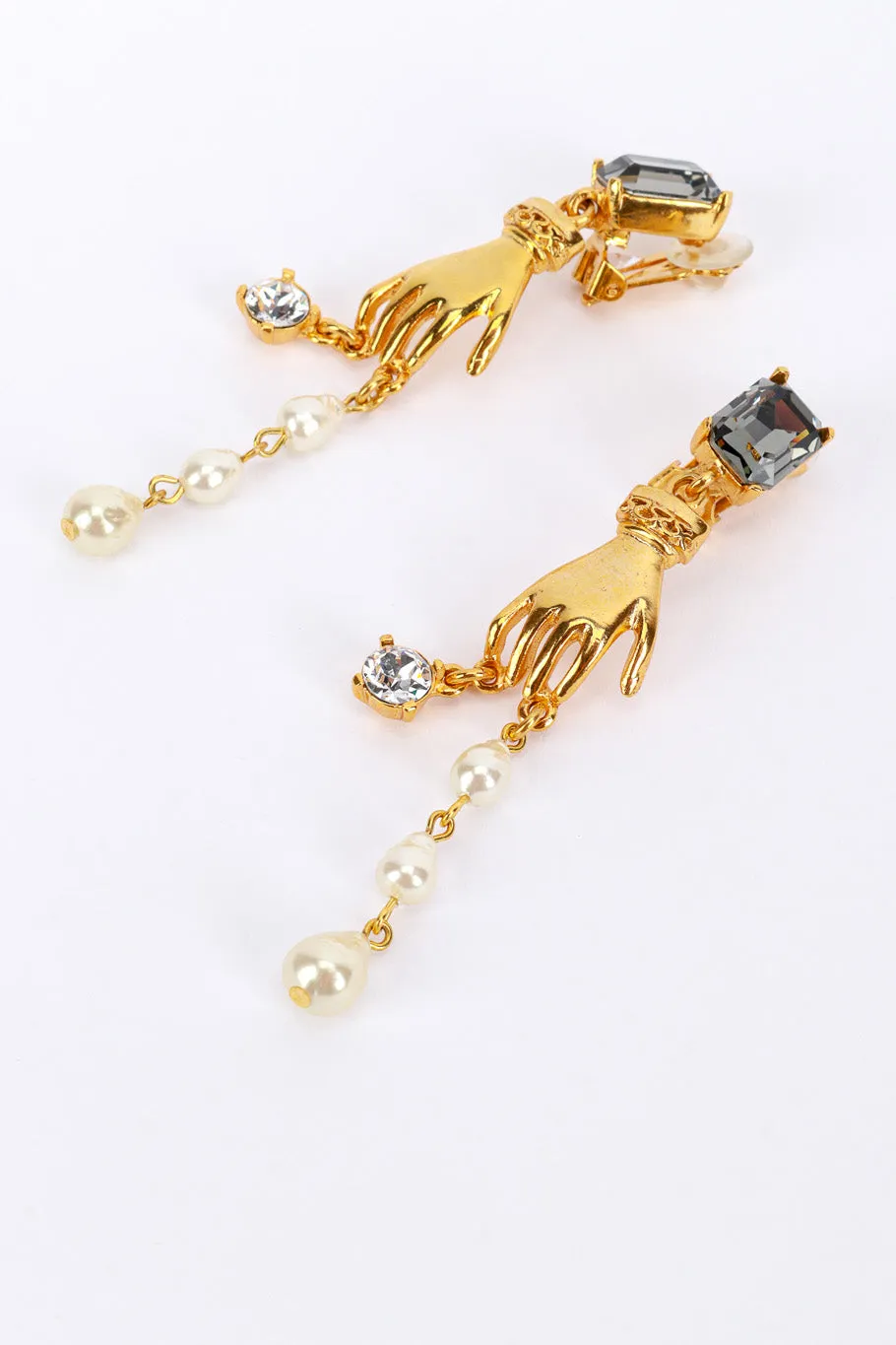 Victoriana Hand Charm Drop Earrings
