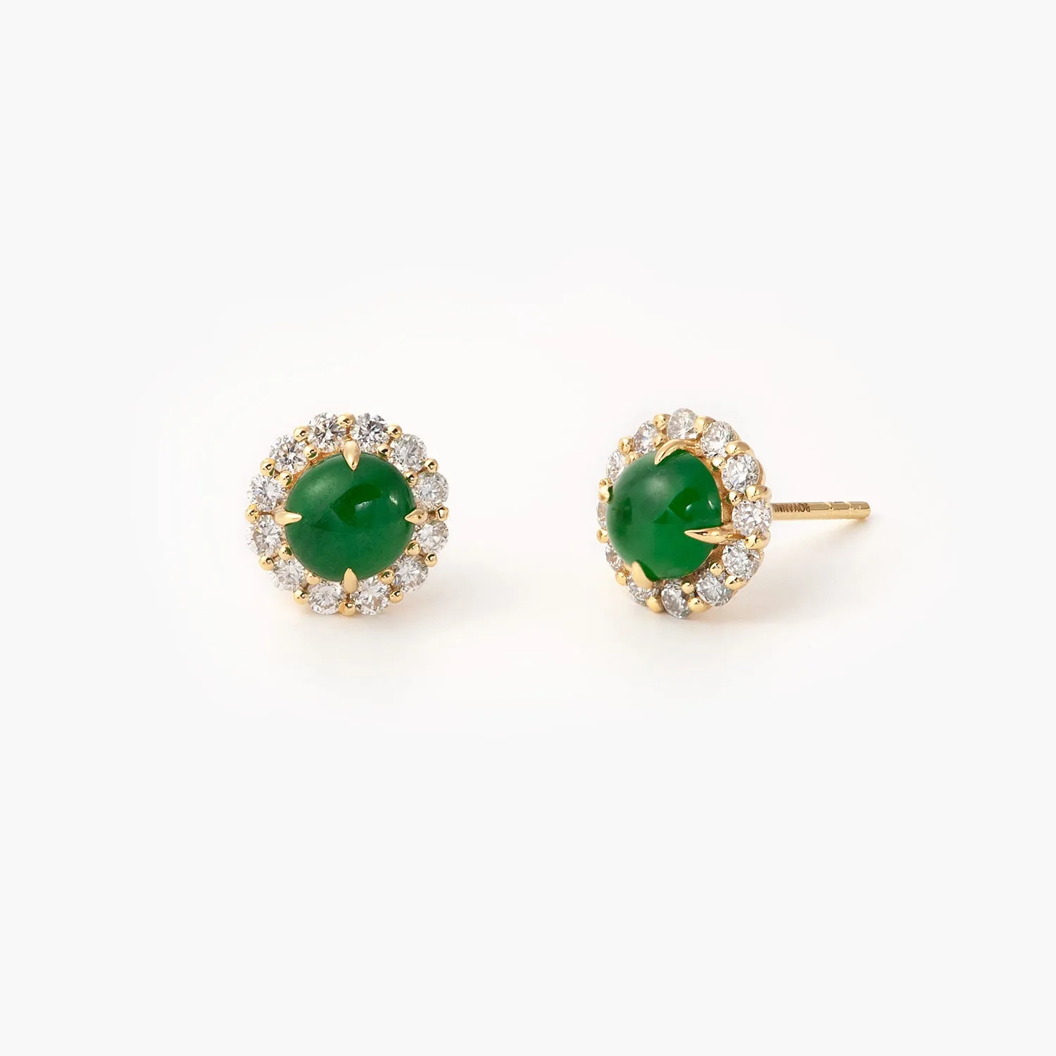 VIntage Chrysoprase Earrings Jeweled Screw On gold filled