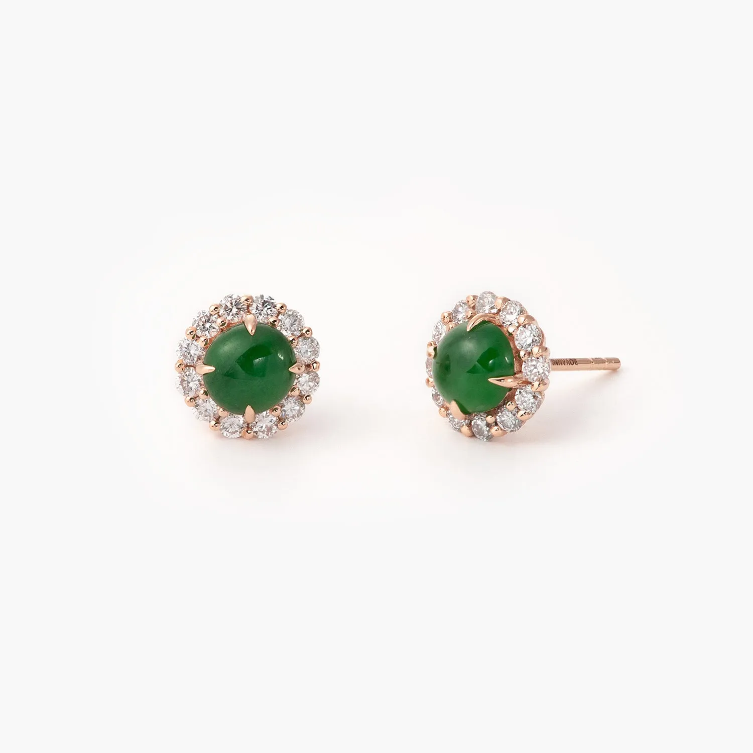 VIntage Chrysoprase Earrings Jeweled Screw On gold filled