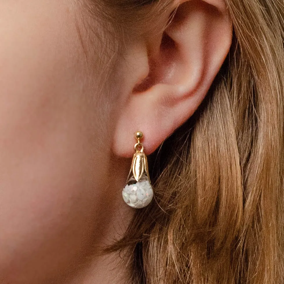 Vintage Floating Opal Earrings