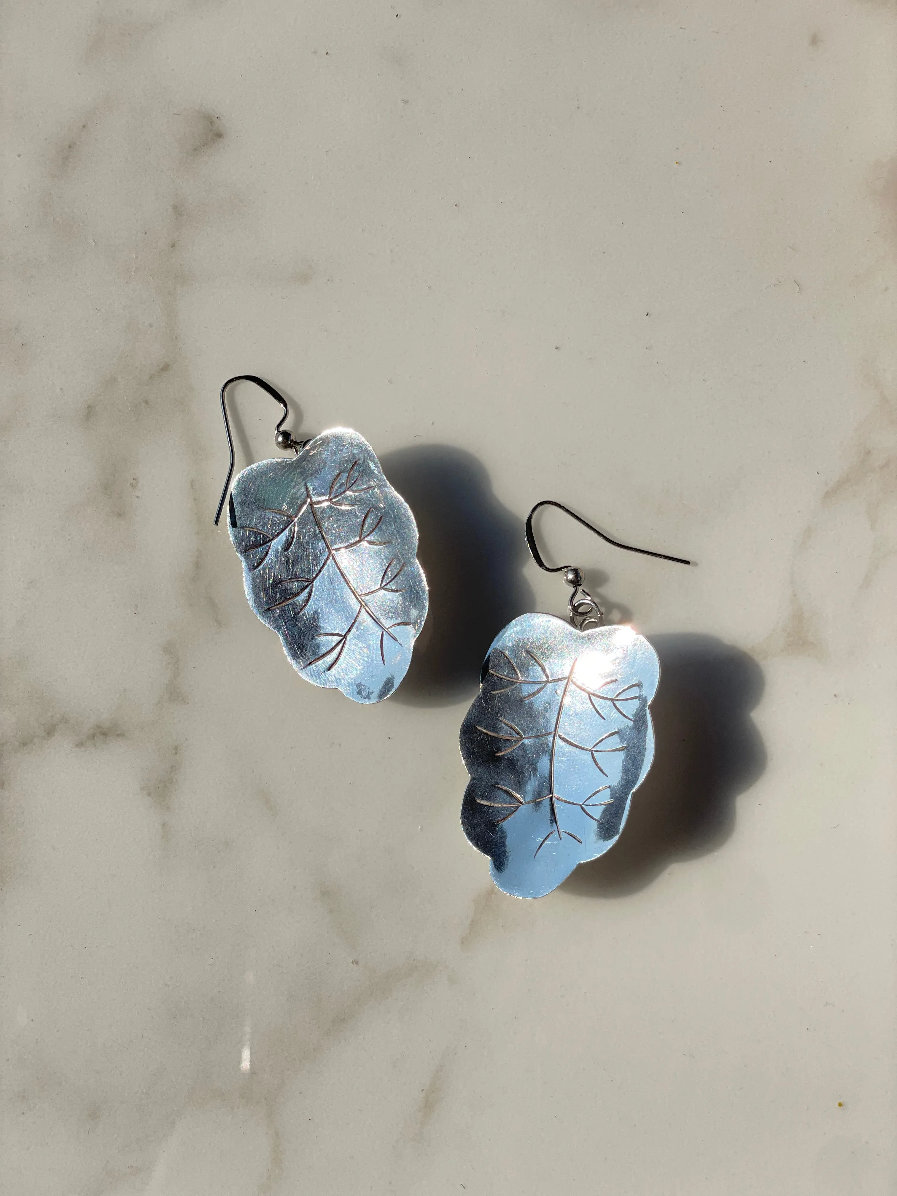Vintage Silver Spoon Earrings