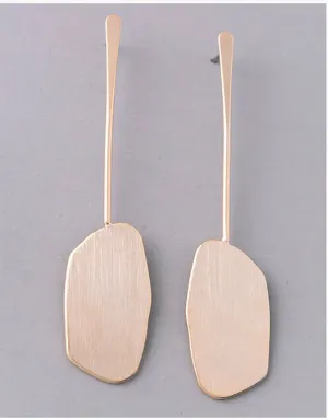 Vintage Snoot Modern Drop Earrings in Gold