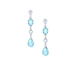 White gold and topaz earrings