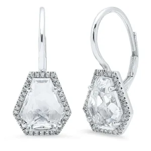 White Topaz Drop Earrings