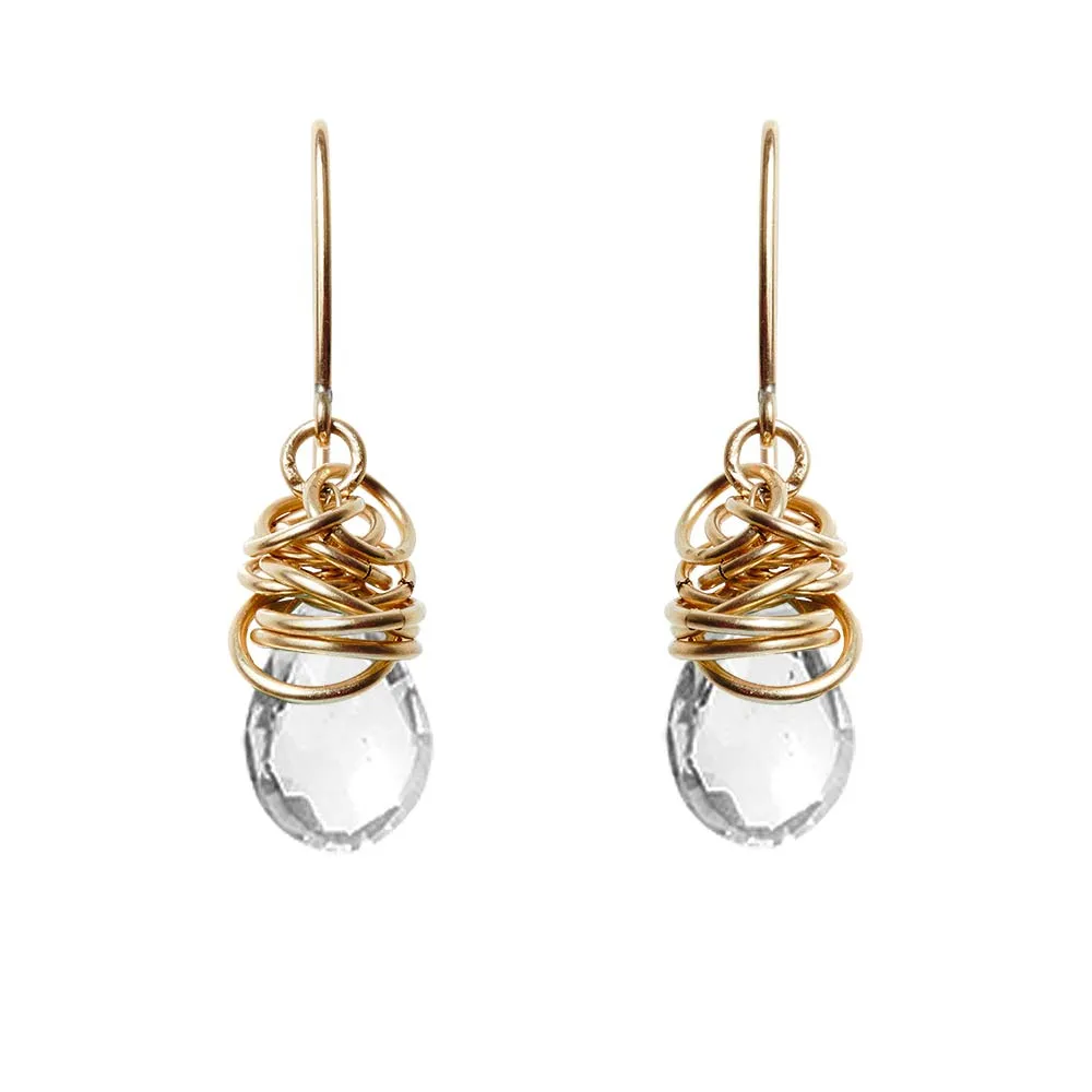 White Topaz Earrings