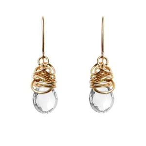 White Topaz Earrings