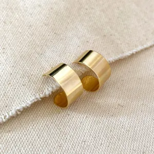 Wide Half Hoop Earrings