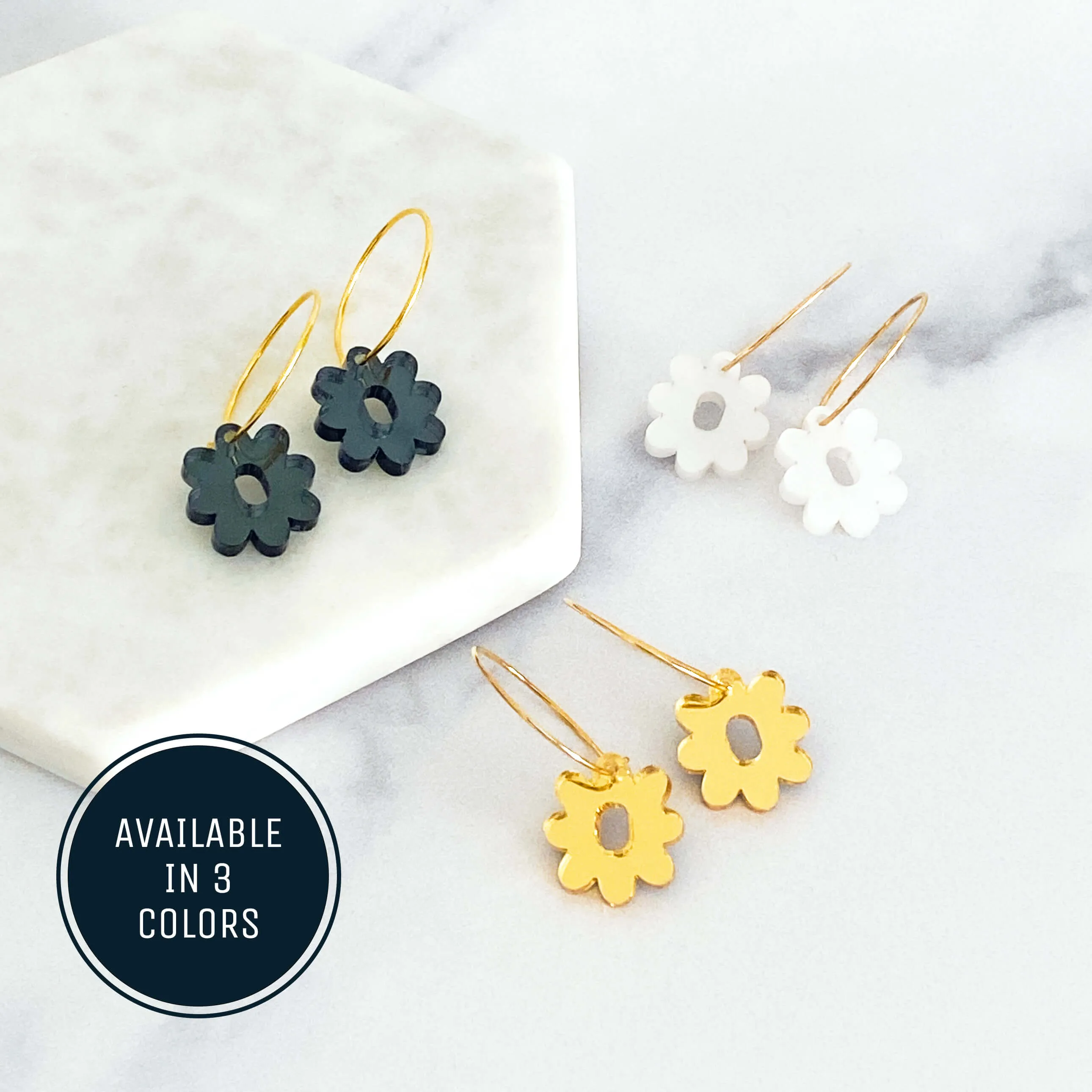 Wildflower Mini Hoop Earrings