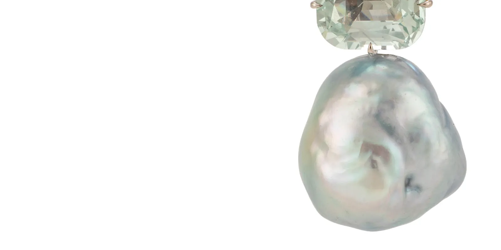 Winter ii pearl sapphire earrings