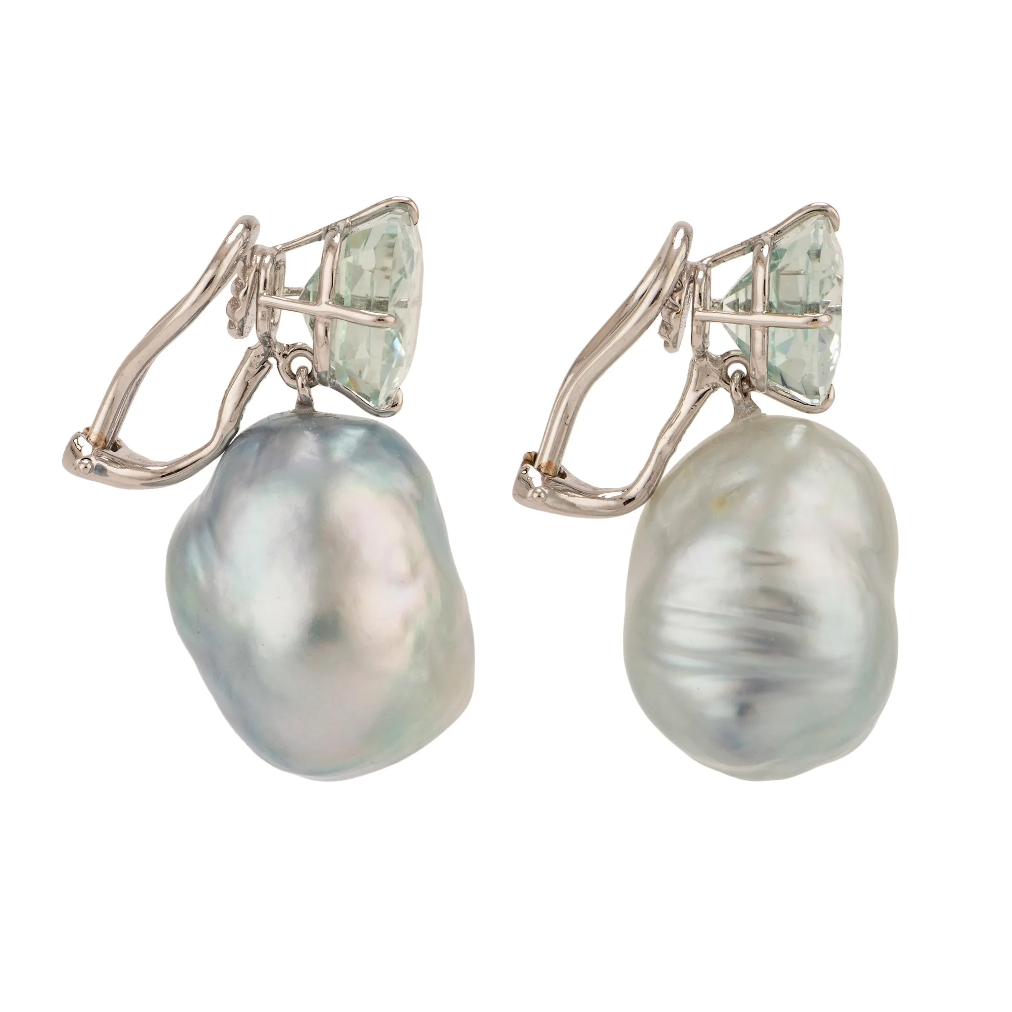 Winter ii pearl sapphire earrings
