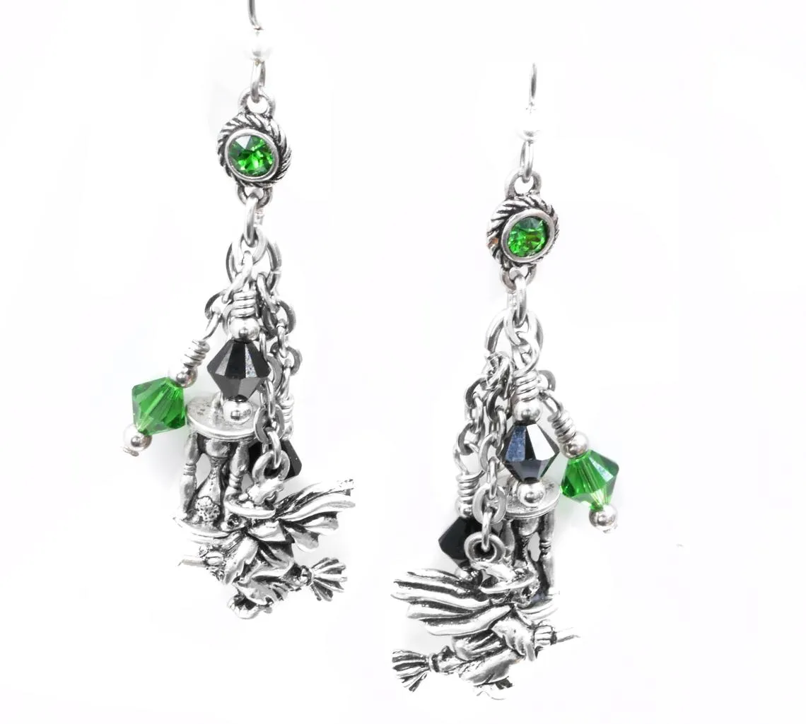 Witch Charm Earrings, Drop Earrings